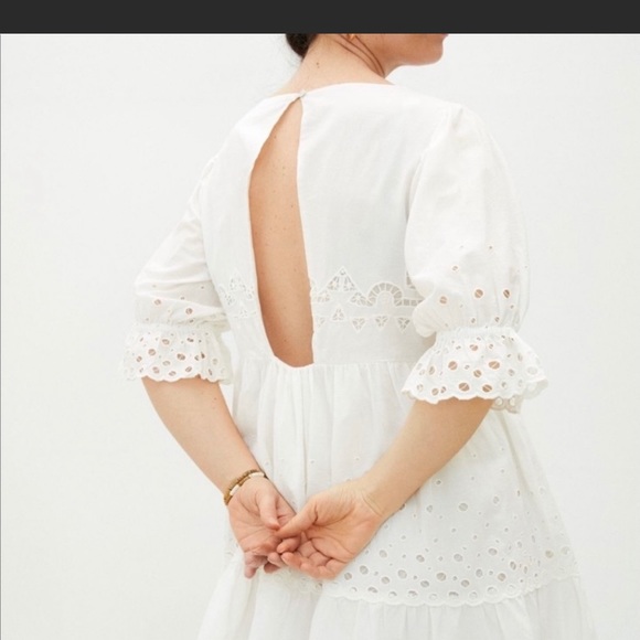 Anthropologie Audrina eyelet dress open back - Picture 7 of 11